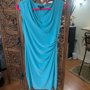 Fitted & Classy Turquoise Dress by Ralph Lauren Size Medium.